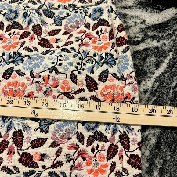 PROMOD jacquard mini skirt in blues and oranges - Picture 3 of 10